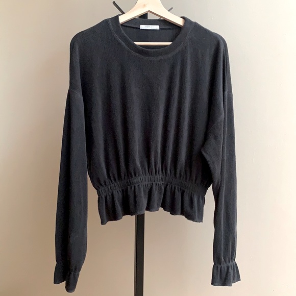 Peplum crew neck sweater - Picture 1 of 4